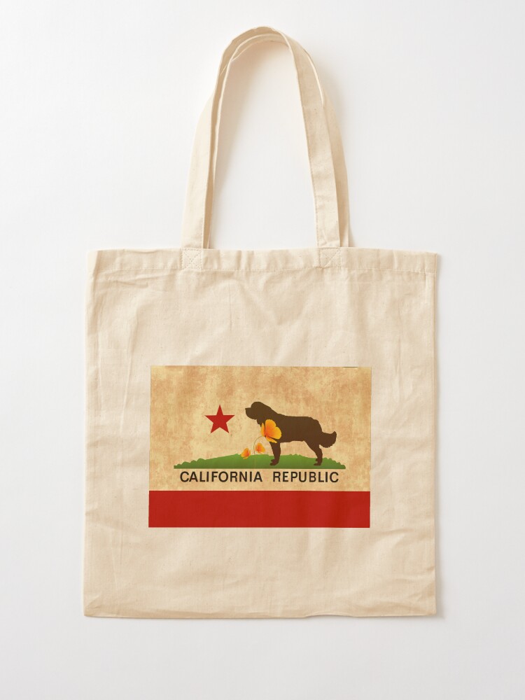 Alternate view of California Flag Face Mask Tote Bag