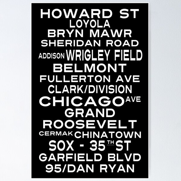 Item preview, Chicago L Train Subway Sign Art designed and sold by Subwaysign.