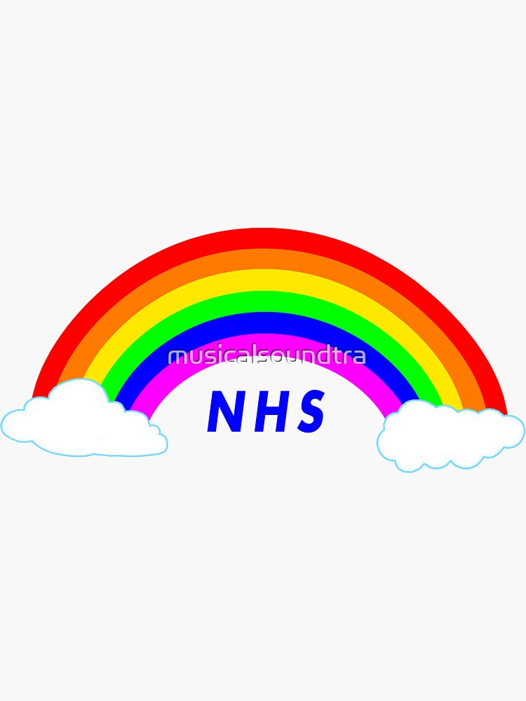 "NHS Rainbow" Sticker for Sale by musicalsoundtra Redbubble