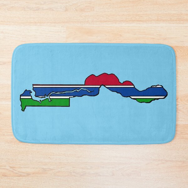 Item preview, Gambia Map With Gambian Flag designed and sold by Havocgirl.