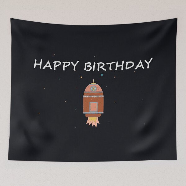 Item preview, HAPPY BIRTHDAY SPACE SHIP designed and sold by Jean Gregory Evans.