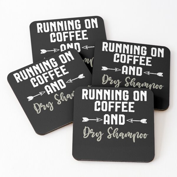 Item preview, Running on Coffee and Dry Shampoo, Funny Graphic Tee, Coffee Shirt, Bella Canvas, Trendy Tees, Cute Women's Tees designed and sold by Noussairox.