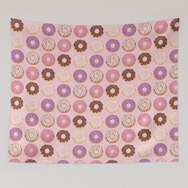 Item preview, Pink Iced Donuts With Sprinkles Pattern designed and sold by CyanSkyDesign.
