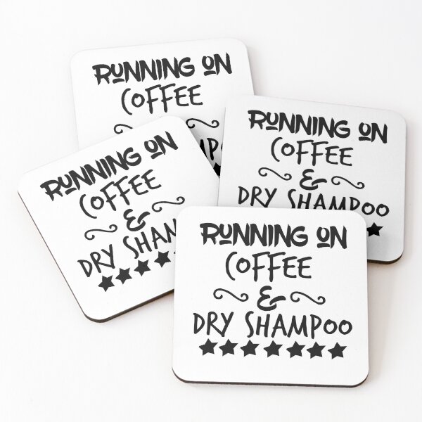 Artikelvorschau, Running on Coffee and Dry Shampoo, lustiges Grafik-T-Shirt, Kaffee-Shirt, Bella Canvas, trendige T-Shirts, süße Damen-T-Shirts entworfen und verkauft von Noussairox.