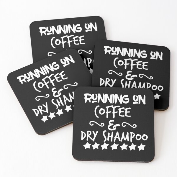 Item preview, Running on Coffee and Dry Shampoo, Funny Graphic Tee, Coffee Shirt, Bella Canvas, Trendy Tees, Cute Women's Tees designed and sold by Noussairox.