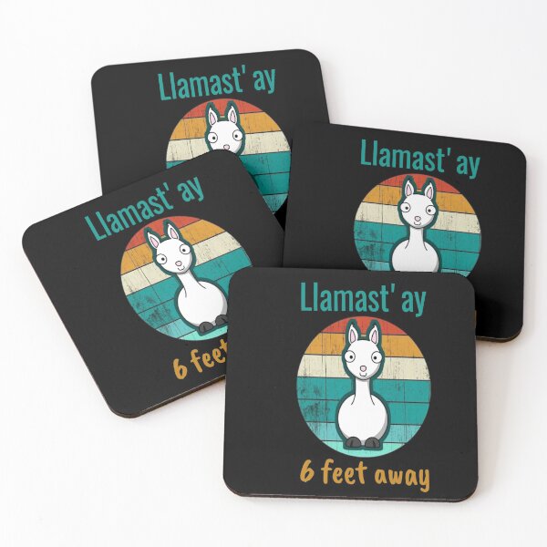 Item preview, Social Distancing 6 Feet Away Llamastay Yoga Tee Llama Social Distancing Gift Sarcastic Quarantine Humour Quote Apparel vintage idea design llamast'ay designed and sold by Chamssou.