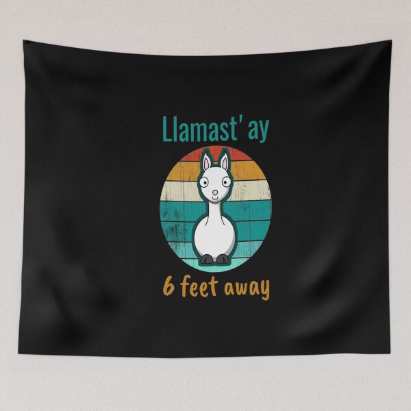 Item preview, Social Distancing 6 Feet Away Llamastay Yoga Tee Llama Social Distancing Gift Sarcastic Quarantine Humour Quote Apparel vintage idea design llamast'ay designed and sold by Chamssou.