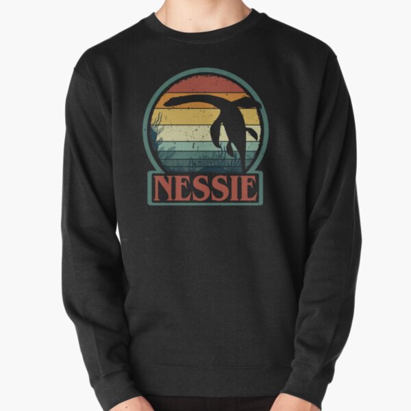 The Loch Ness Monster - Cool Retro Vintage Nessie Art - Original Cryptid Artwork Pullover Sweatshirt