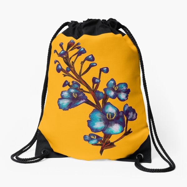 Flower- Goldenrod Drawstring Bag