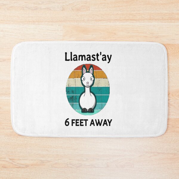 Item preview, Social Distancing 6 Feet Away Llamastay Yoga Tee Llama Social Distancing Gift Sarcastic Quarantine Humour Quote Apparel vintage idea design black and white llamast'ay designed and sold by Chamssou.
