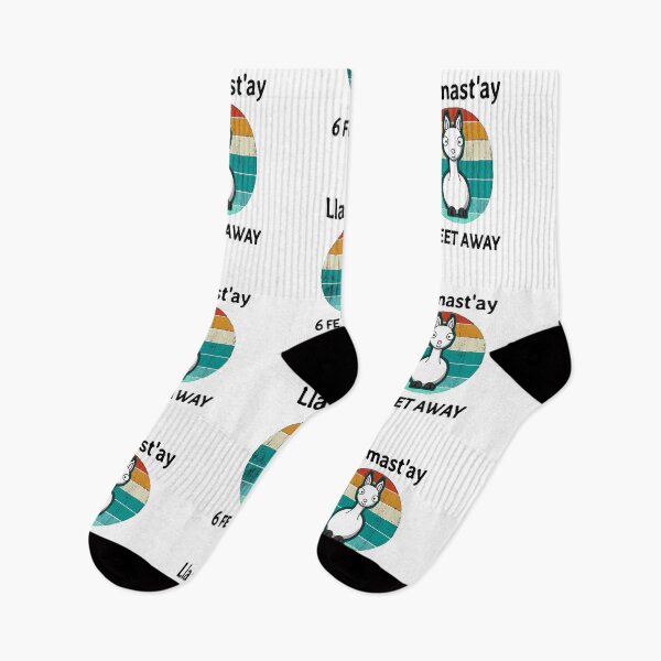Item preview, Social Distancing 6 Feet Away Llamastay Yoga Tee Llama Social Distancing Gift Sarcastic Quarantine Humour Quote Apparel vintage idea design black and white llamast'ay designed and sold by Chamssou.