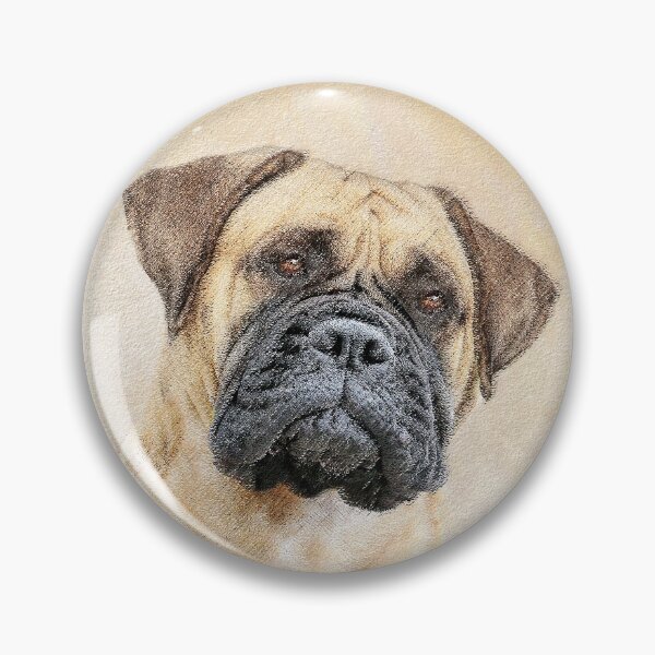 Item preview, Bullmastiff Painting - Cute Original Dog Art designed and sold by alpendesigns.
