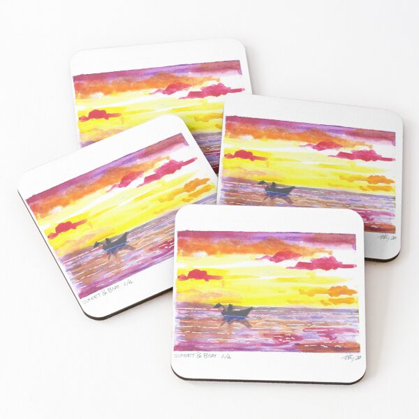 Item preview, Sunset and Boat  Watercolor #2 designed and sold by BreonBliss.