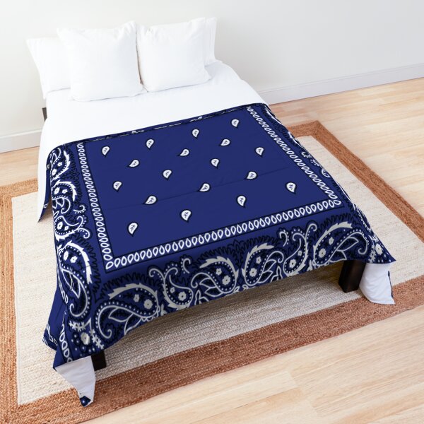 Blue bandana blanket online set