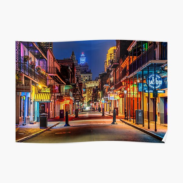 “Bourbon Street, New Orleans” Poster for Sale by tlabranche | Redbubble