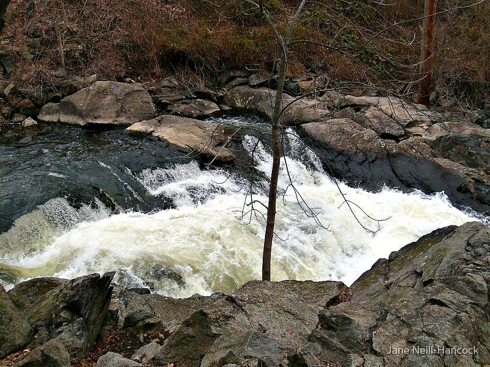 "Rapids and Waterfall, Boonton Rockaway River, Boonton NJ" by