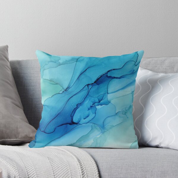 Item preview, Blaue Smaragdwasser Ombre abstrakte Tinte designed and sold by Olga Shvartsur.