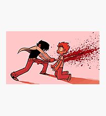 Crimson Game Over Photographic Print
