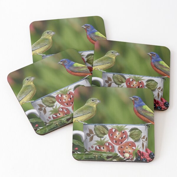 Item preview, Painted Bunting Birds designed and sold by candiscamera.
