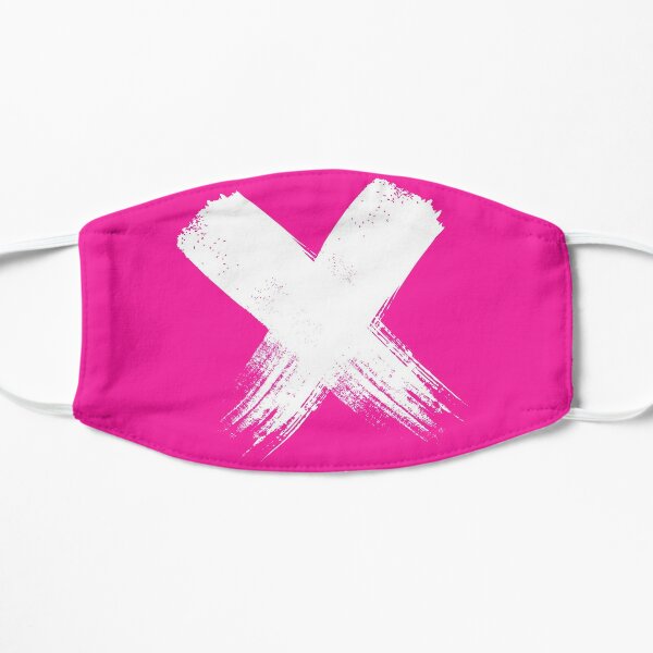Big X - Crossed Out Design in Pink Flat Mask