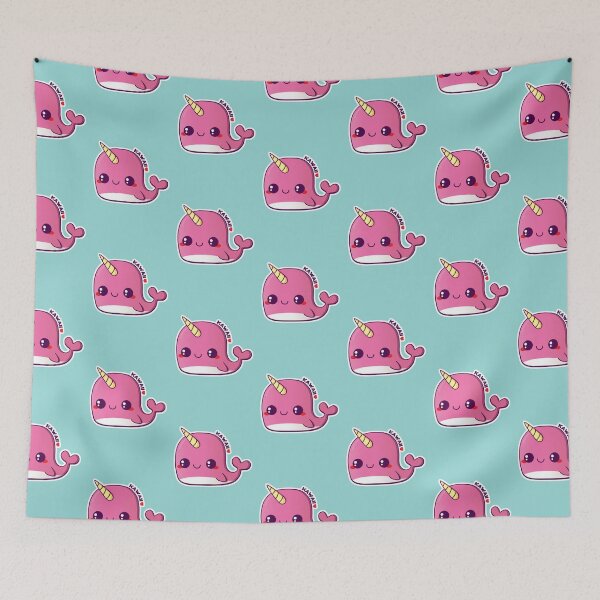 Item preview, Kawaii Pink Narwhal designed and sold by pai-thagoras.