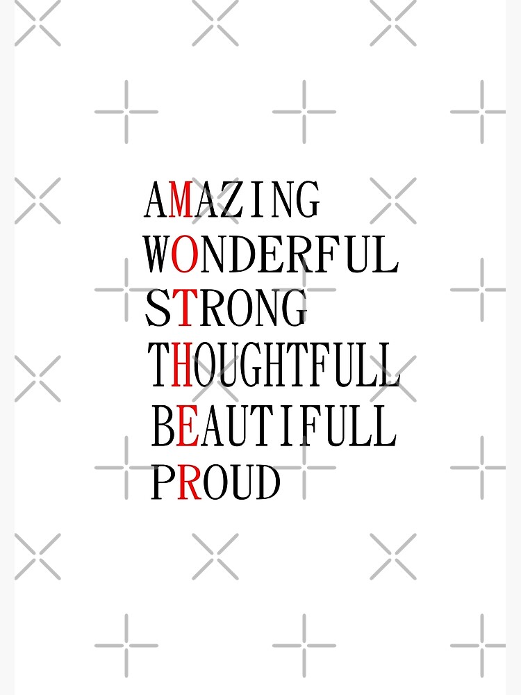 Download Mother S Day Svg Mom Definition Svg Mother Amazing Wonderfull Strong Thoughtfull Beautifull Proud Svg Greeting Card By Mustapha64 Redbubble