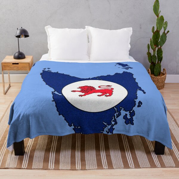 Item preview, Tasmania Australia Map With Tasmanian State Flag designed and sold by Havocgirl.