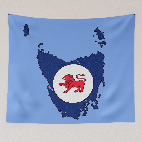 Item preview, Tasmania Australia Map With Tasmanian State Flag designed and sold by Havocgirl.