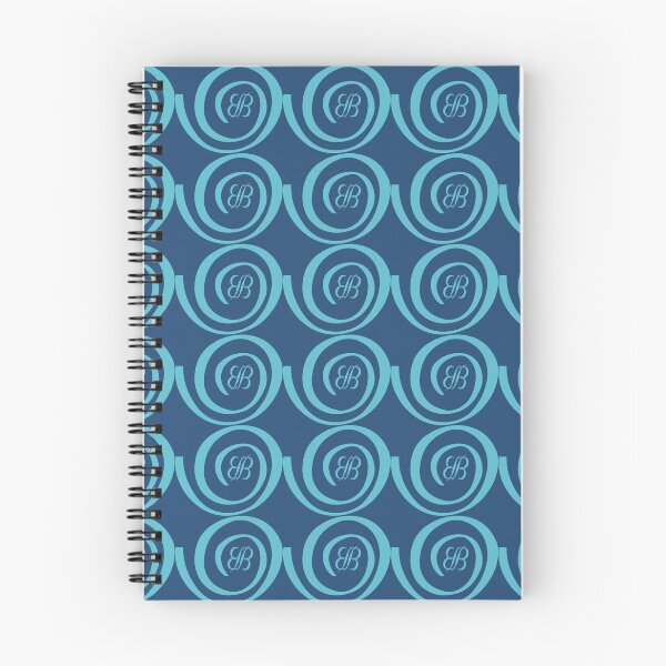 Item preview, BB Logo Wave Pattern Sky Blue on Aegean Blue designed and sold by ByJezie.