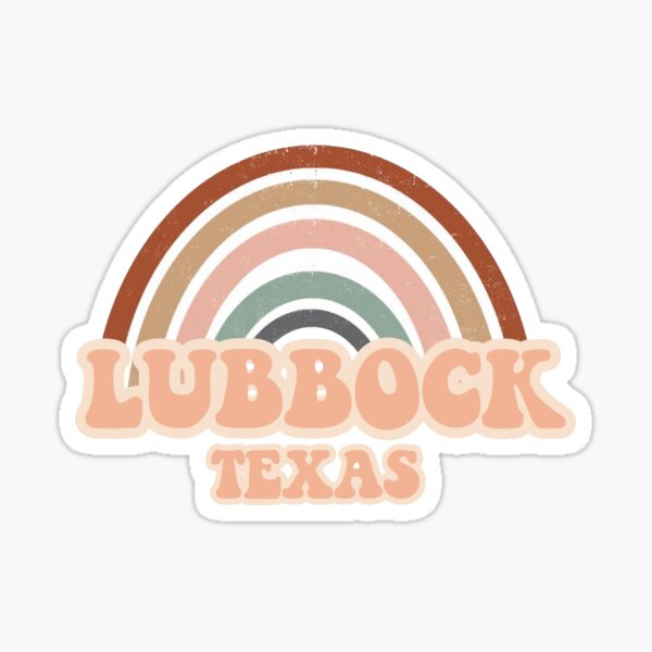 Retro Lubbock TX Sticker