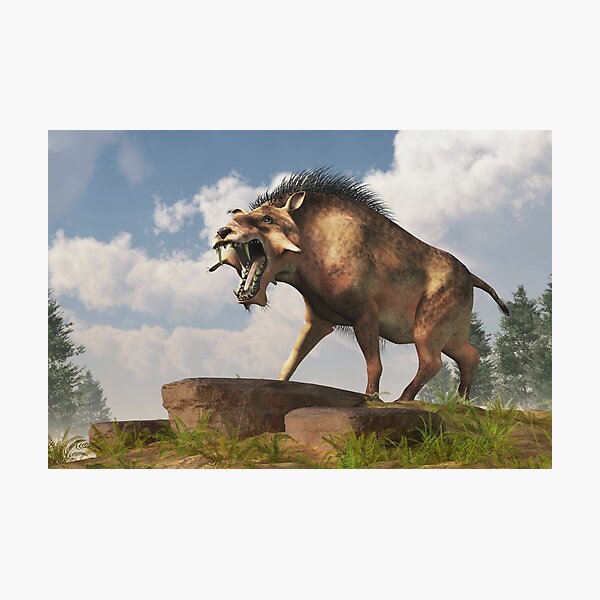 Item preview, Entelodon in a Landscape designed and sold by Daniel Eskridge.