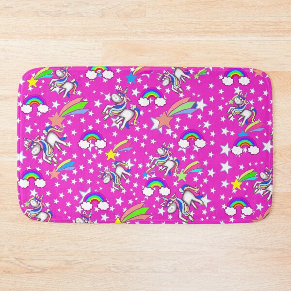 Item preview, Pink Pattern With Unicorns Rainbows And Shooting Stars designed and sold by jaggerstudios.