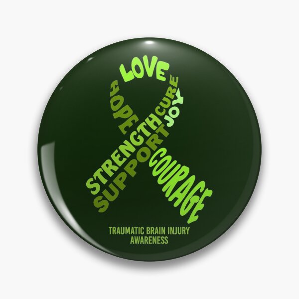 Item preview, Traumatic Brain Injury Awareness - Green Awareness Ribbon With Words designed and sold by Chargie.