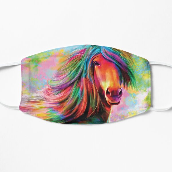 Rainbow horse Flat Mask