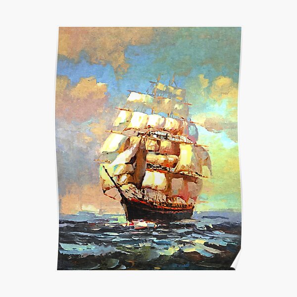 Colorful Seascape h Poster