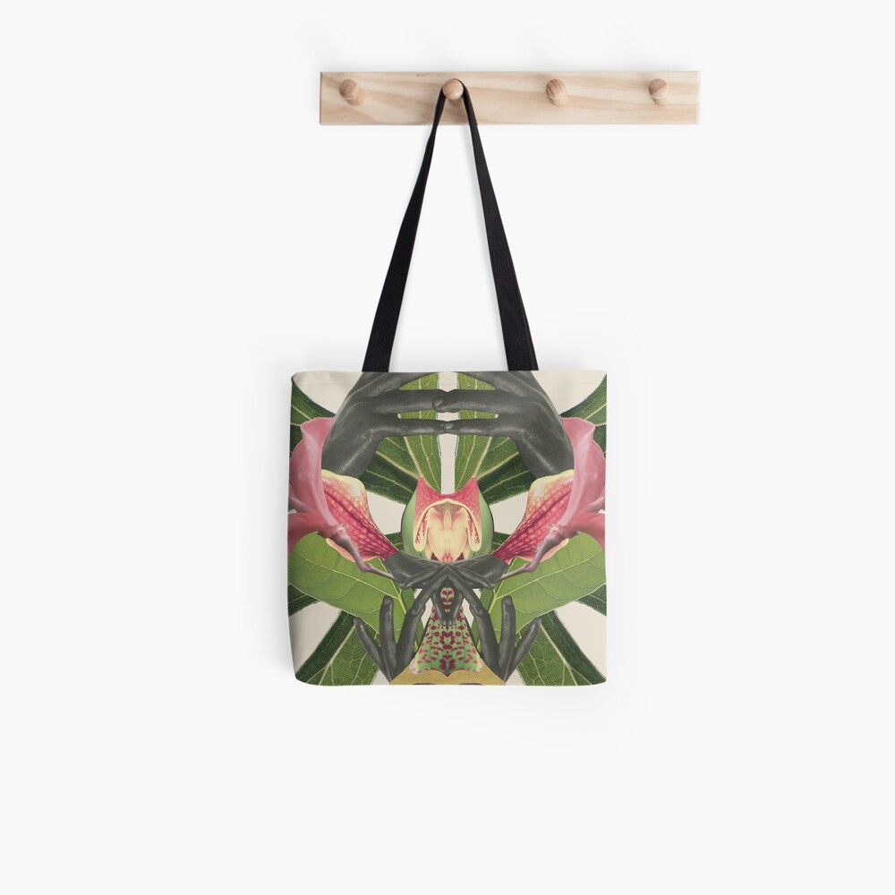Flower of Birth - collage art, nature Tote Bag