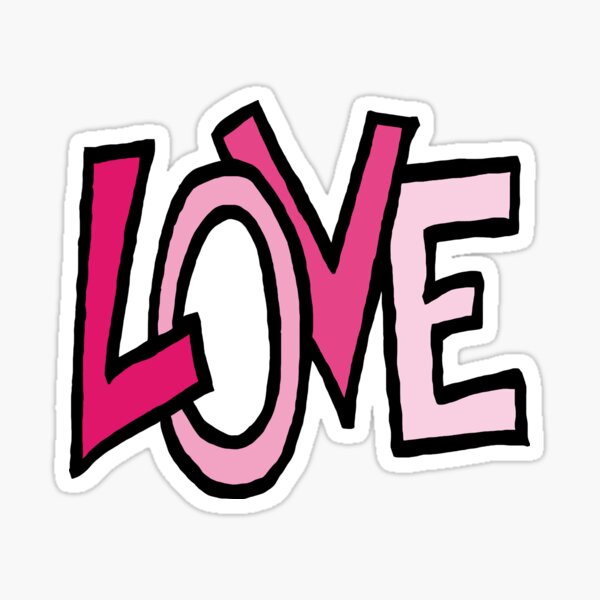 Love (Funky Word) Sticker