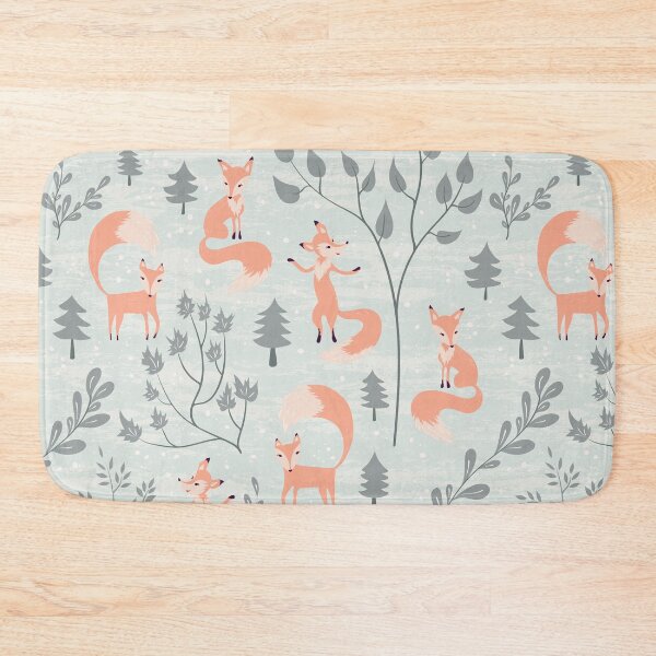 Item preview, Seamless pattern with fox in winter forest designed and sold by Lidiebug.
