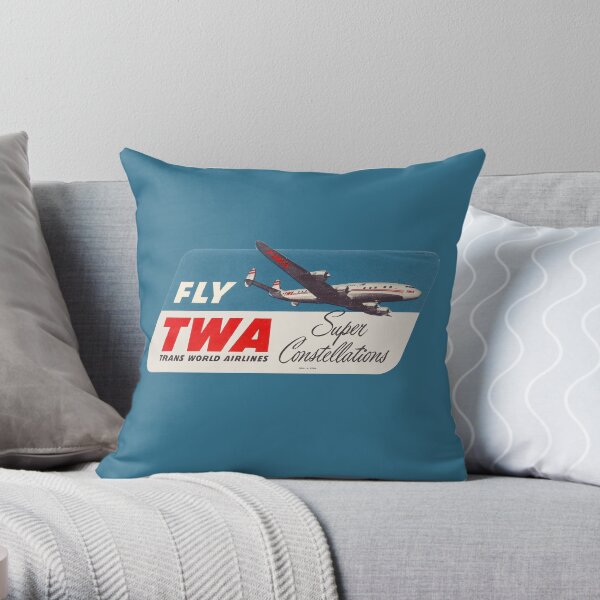 TWA - Super Constellations Throw Pillow