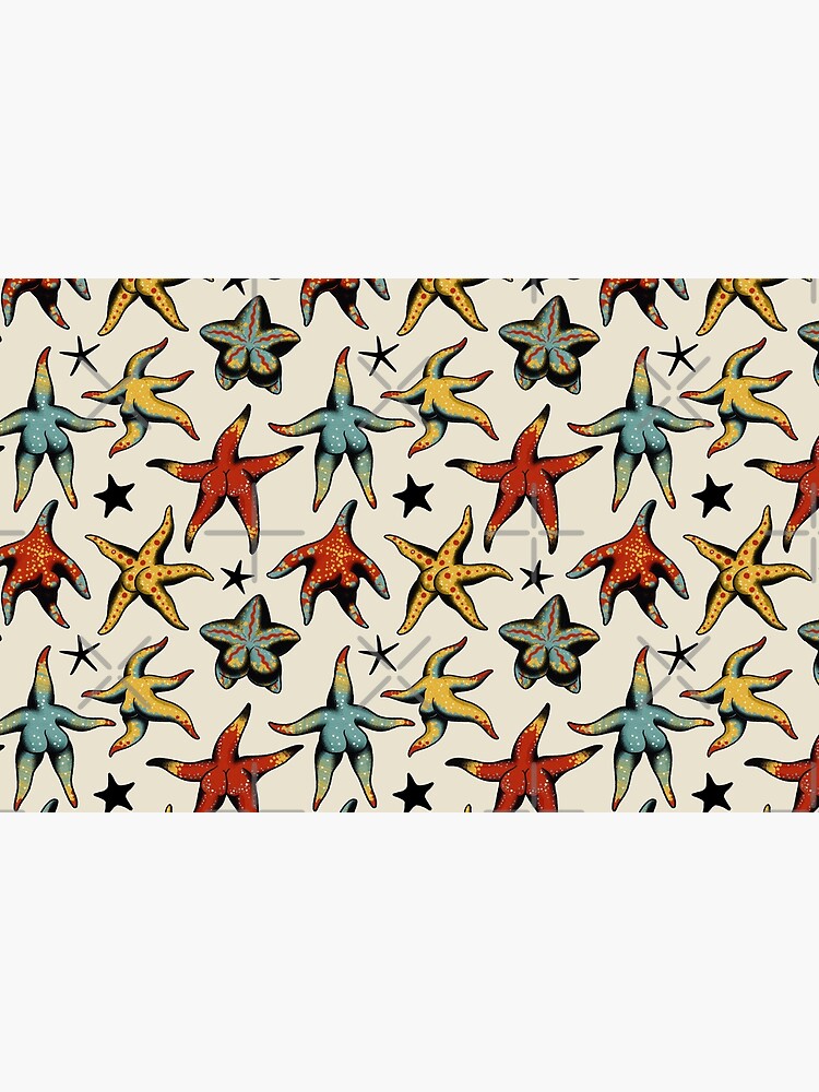 Thumbnail 4 of 4, Zipper Pouch, Starfish booty tattoo flash designed and sold by ceciliagranata.