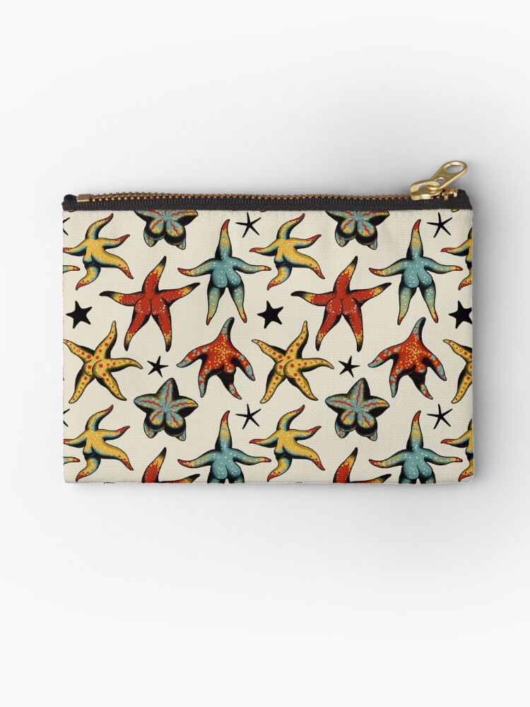 Thumbnail 1 of 4, Zipper Pouch, Starfish booty tattoo flash designed and sold by ceciliagranata.