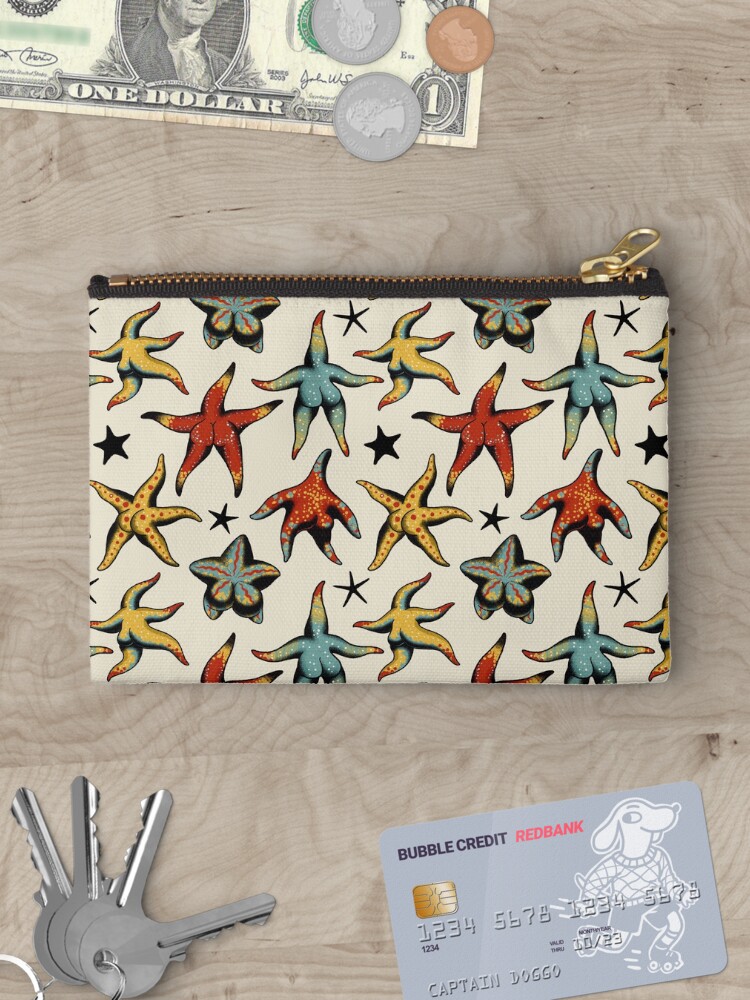 Thumbnail 3 of 4, Zipper Pouch, Starfish booty tattoo flash designed and sold by ceciliagranata.