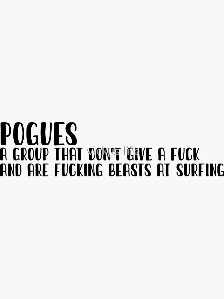 "Pogue Definition Outer Banks" Sticker by vickyslife Redbubble