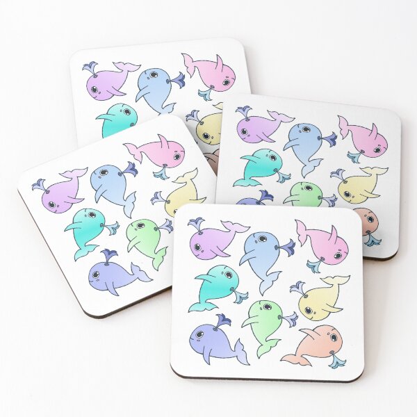 Item preview, Rainbow Doodle Whales designed and sold by HollyCat.