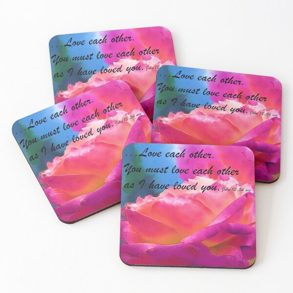 Item preview, Love Each Other Watercolor Rose Bloom designed and sold by KirtTisdale.
