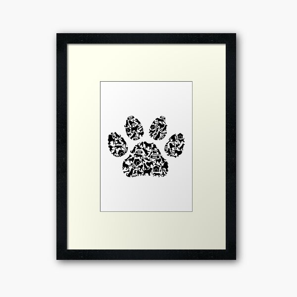 Dog paw Framed Art Print