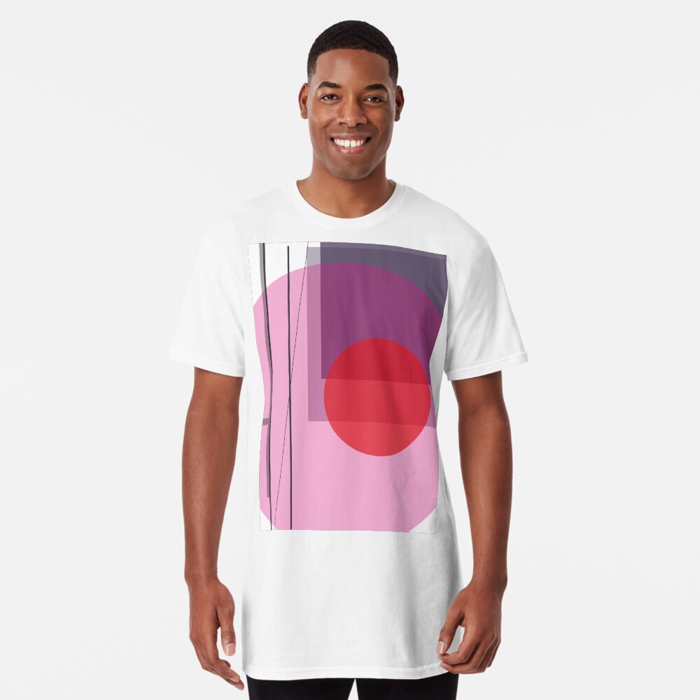 GEO POP WHITE Long T-Shirt