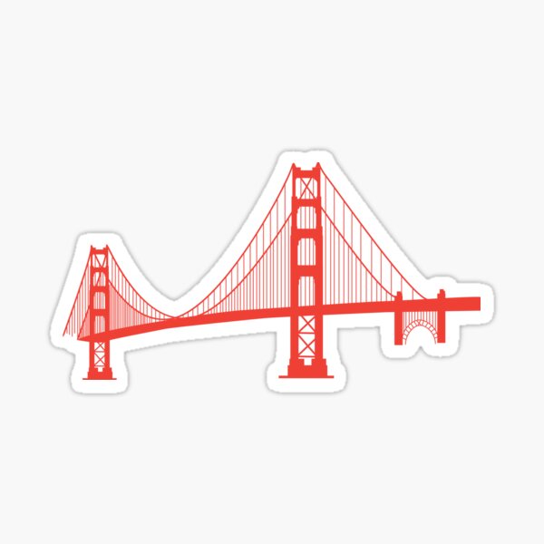 California's Golden Gate Bridge Span Sticker