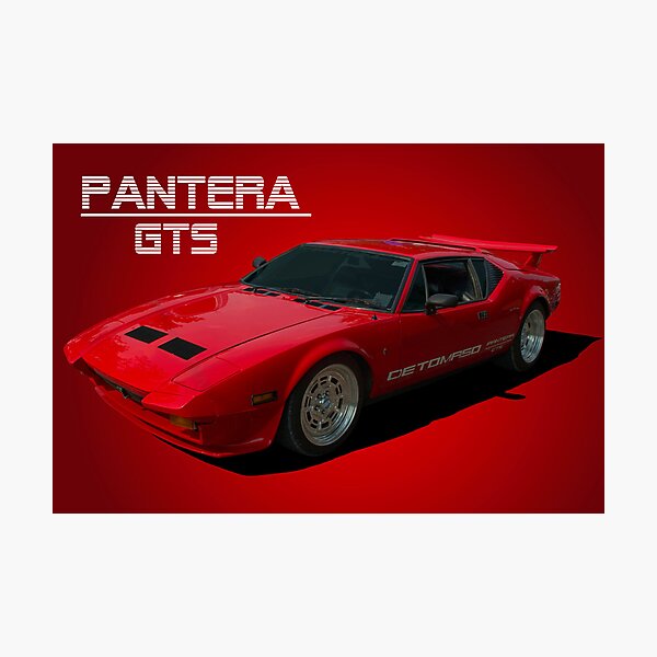 Vintage 1973 De Tomaso Pantera Ford Engine 351 Decal Wall Graphic Man Cave Decor
