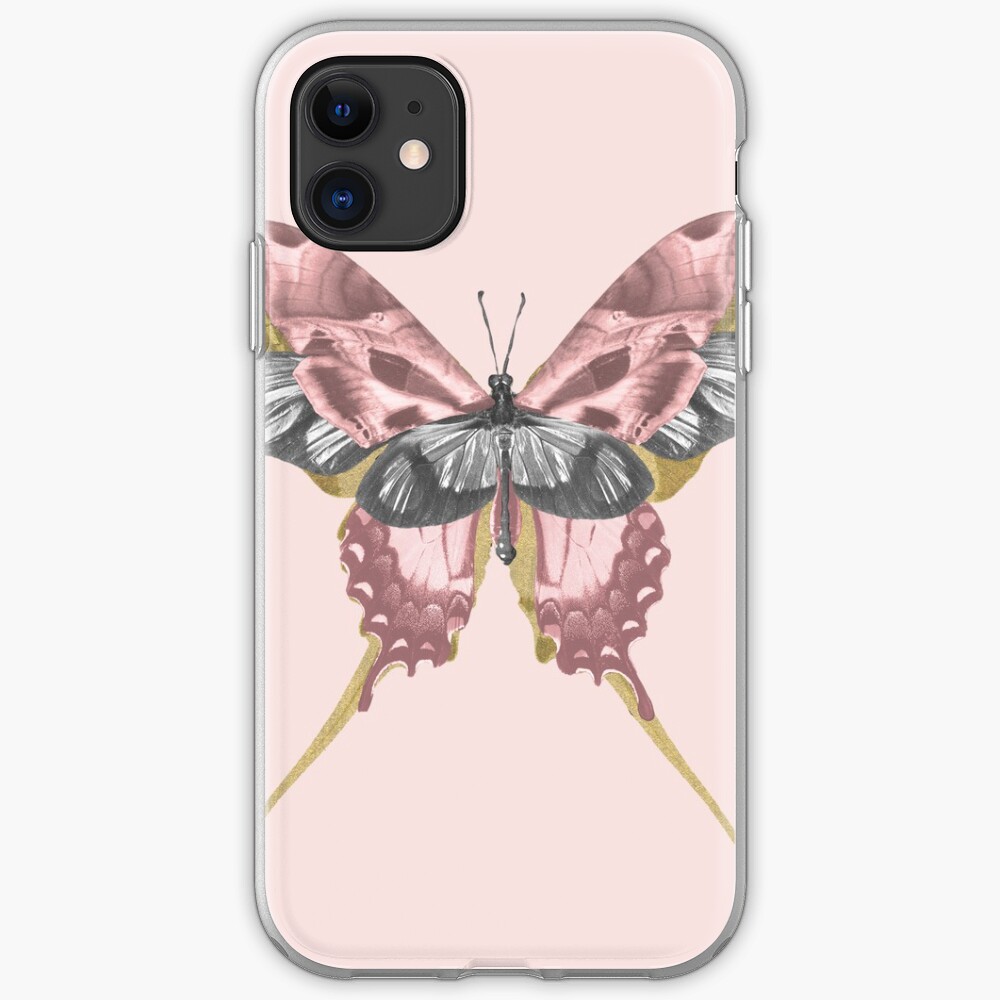 Pink Butterfly - nature, collage iPhone Case & Cover